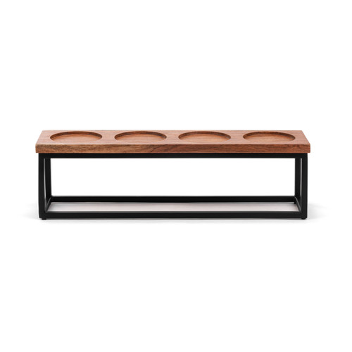 Iron and Wood 4- Candle Holder slide 