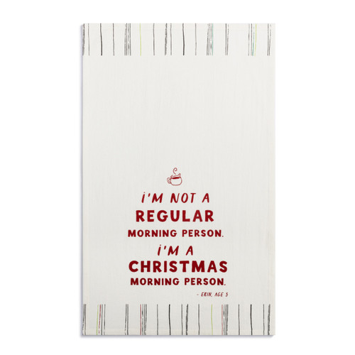 Live From Snack Time Christmas Morning Person Red Flour Sack Towel - 17x28in slide 