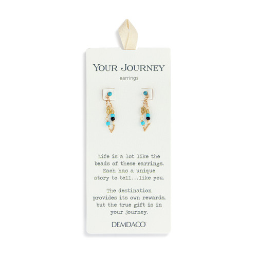 Beaded Turquoise Earrings - 25.5x26.5mm slide 