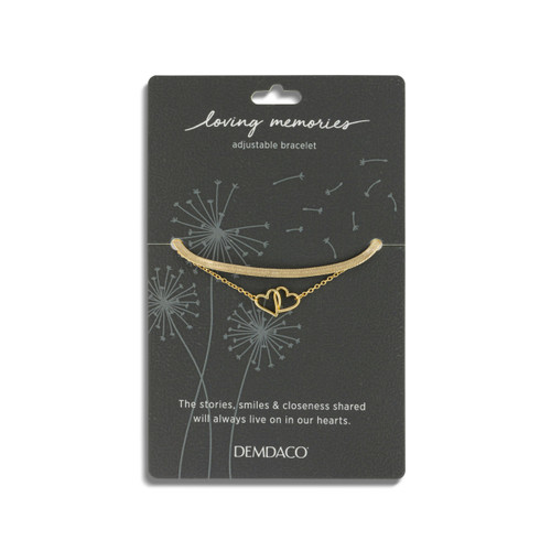 Layered Heart Gold Bracelet 6.5in slide 