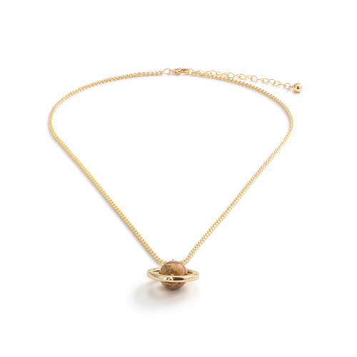 BeCalm Gold Beaded Necklace - 18in slide 