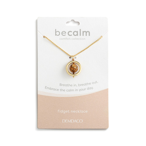 BeCalm Gold Beaded Necklace - 18in slide 