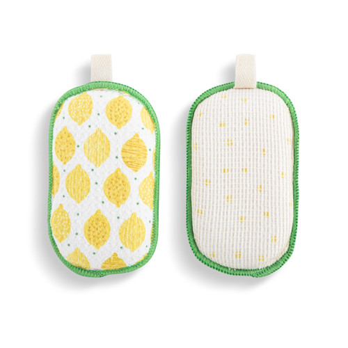 Lemons Absorbent Reversible Sponges Set of 2 - 3x5in slide 