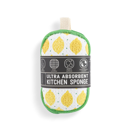 Lemons Absorbent Reversible Sponges Set of 2 - 3x5in slide 