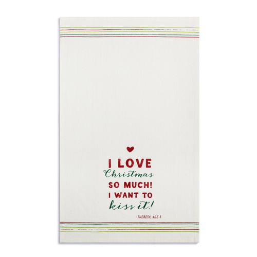 Live From Snack Time I Love Christmas So Much White Flour Sack Towel - 17x28in slide 