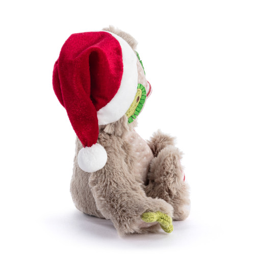 Holiday Oddball Mini Sloth Plush - 8x6.5in slide 