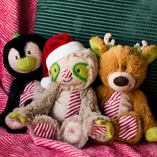 Holiday Oddball Mini Sloth Plush - 8x6.5in slide 