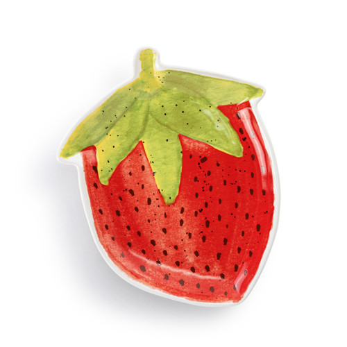 Strawberry Shaped Ceramic Plate - 8in slide 