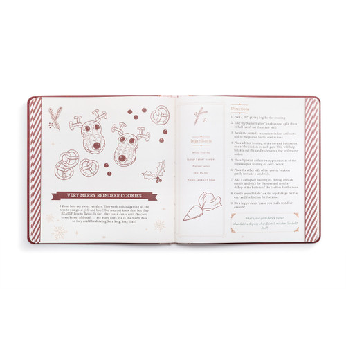 Mrs. Claus' Caring Collection 12 Days of Cookies Countdown Recipe Book - 8x8in slide 