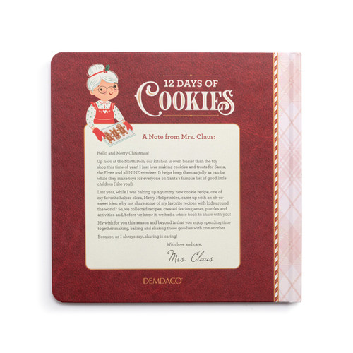 Mrs. Claus' Caring Collection 12 Days of Cookies Countdown Recipe Book - 8x8in slide 