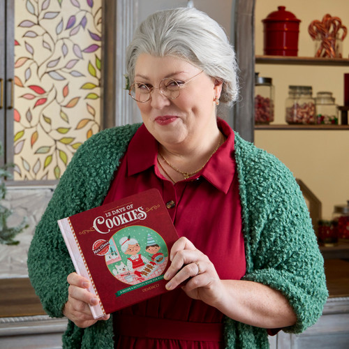 Mrs. Claus' Caring Collection 12 Days of Cookies Countdown Recipe Book - 8x8in slide 