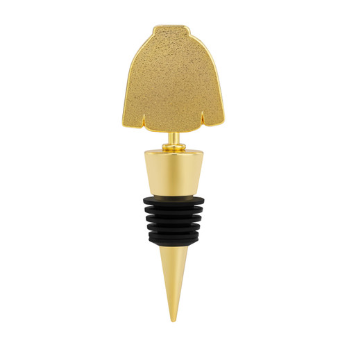 Ugly Sweater Gold Enamel Bottle Stopper - 4in slide 