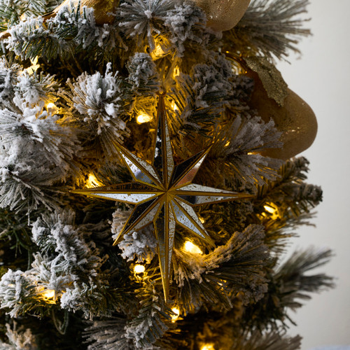 Mirrored Gold Star Ornaments - 2 Assorted slide 