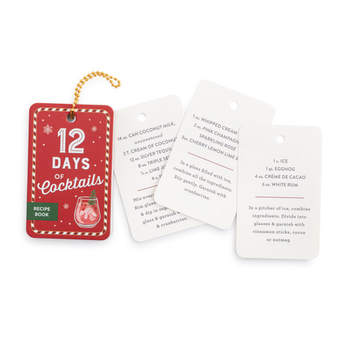 12 Days of Cocktails Holiday Recipe Book - 2.5x4in slide 