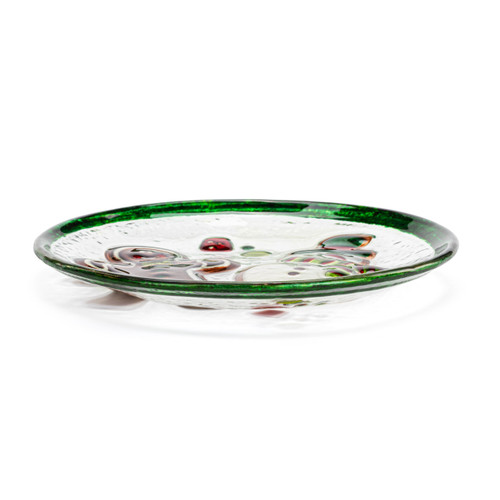 Snowman with Gingerbread Glass Round Plate - 6.5in slide 