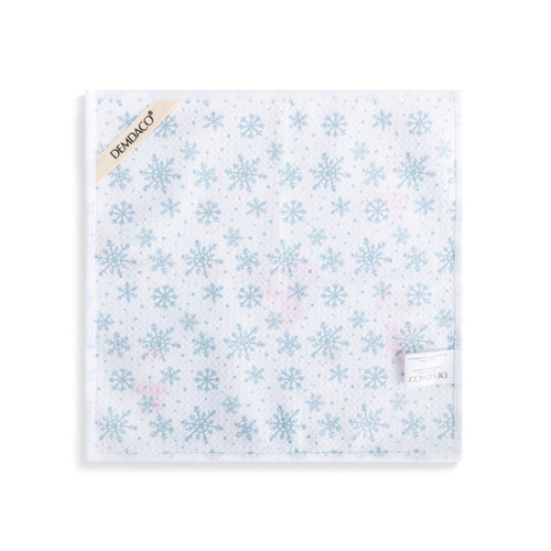 Blue Snowmen Absorbent Double Sided Dishcloths Set of 2 - 10in slide 