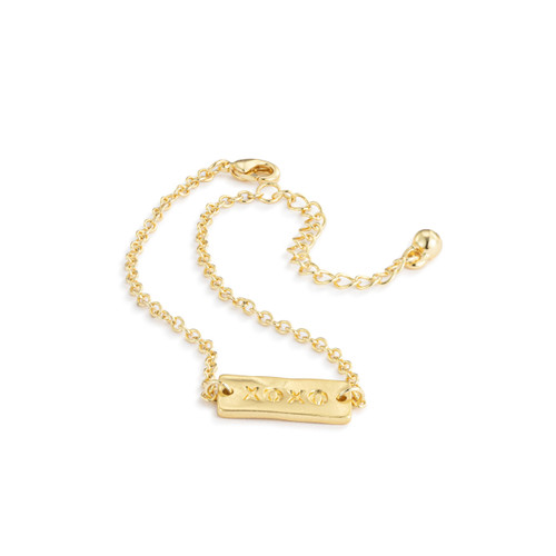 XO Charm Gold Bracelet 6.5in slide 