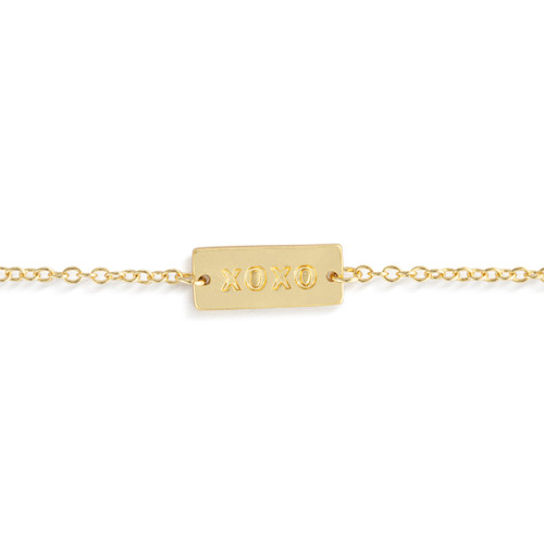 XO Charm Gold Bracelet 6.5in slide 