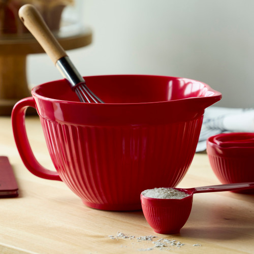 Mrs. Claus Caring Collection Red Melamine Measuring Cup Set slide 