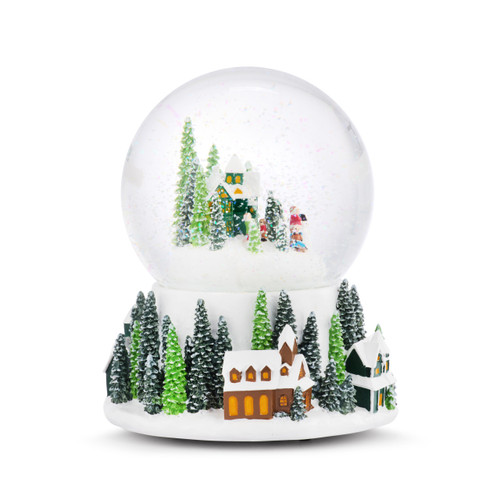 Forest Village Musical Snow Globe - 5x7in slide 
