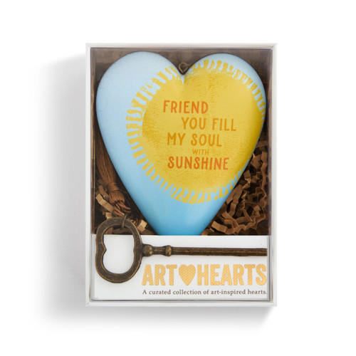 Friend Fill My Soul with Sunshine Art Heart - 3.5in slide 