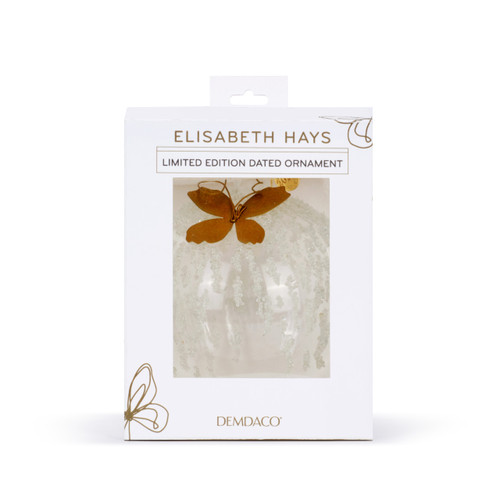 Elisabeth Hays 2025 Butterfly Dated Ornament - 4in slide 