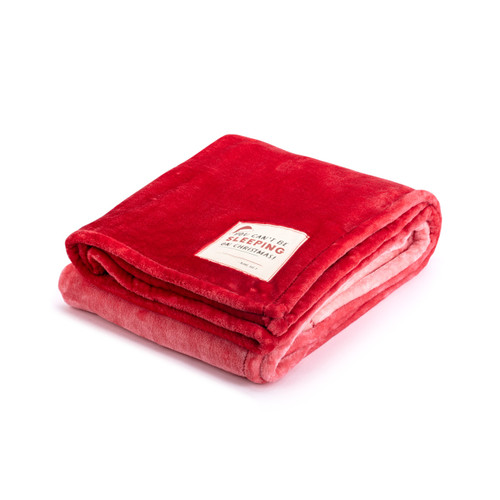 Live From Snack Time Sleeping on Christmas Red Ombre Throw Blanket - 50x60in slide 