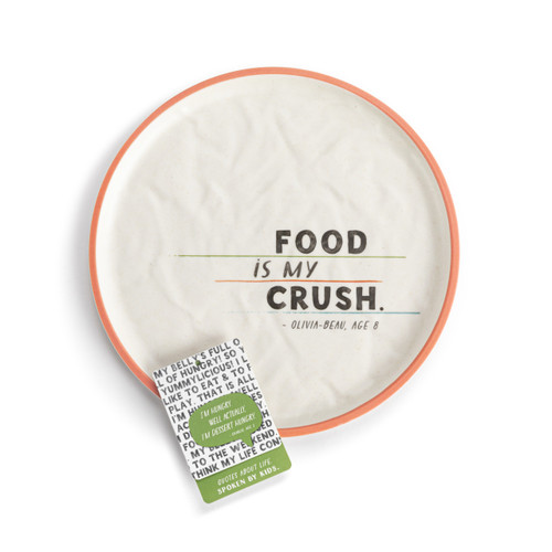 Live From Snack Time Food is My Crush Melamine Plate - 8in slide 