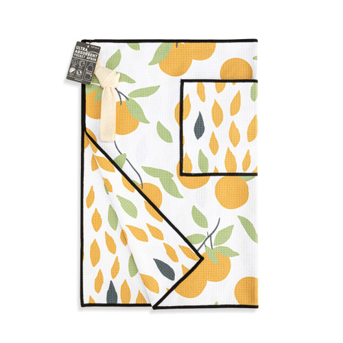 Citrus Orange Absorbent Half Apron - 27x20in slide 