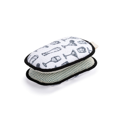 Cocktail Glasses Absorbent Reversible Sponges Set of 2 - 3x5in slide 