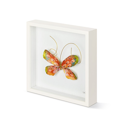 Orange Multi Butterfly Wall Art - 10"sq slide 