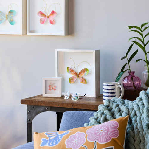 Orange Multi Butterfly Wall Art - 10"sq slide 