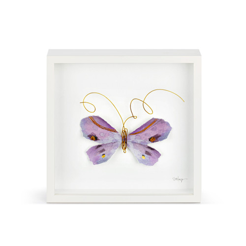 Purple Butterfly Wall Art - 10"sq slide 