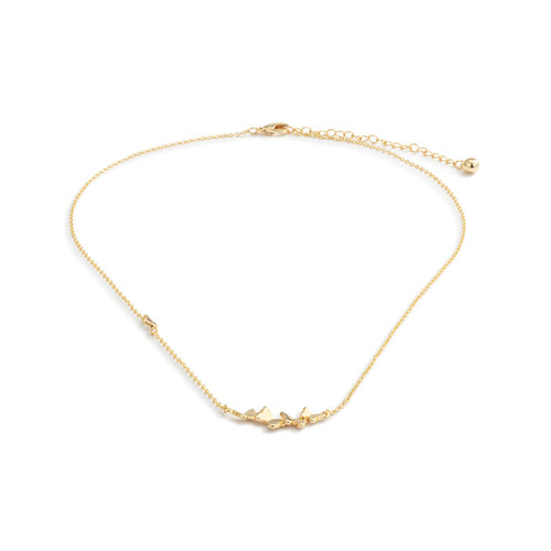 Butterfly Cluster Gold Necklace 16in slide 