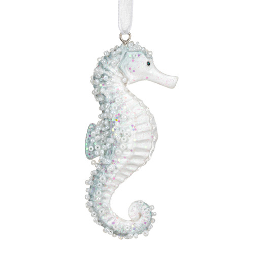 Iridescent Blue Seahorse Ornament - 1x3.5in slide 