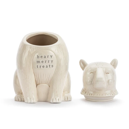 Beary Merry Treats Polar Bear Ceramic Cookie Jar slide 