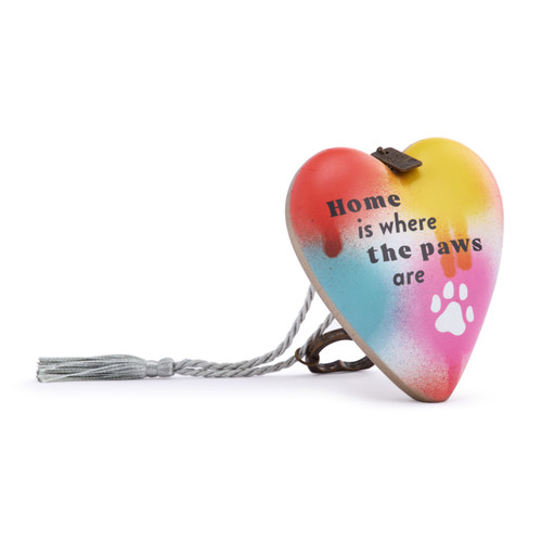 Home is Where the Paws Are Art Heart - 3.5in slide 