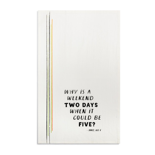 Live From Snack Time 5 Day Weekend Flour Sack Towel - 17x28in slide 