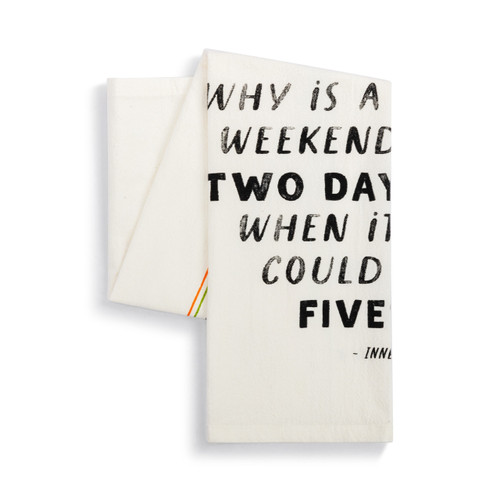 Live From Snack Time 5 Day Weekend Flour Sack Towel - 17x28in slide 