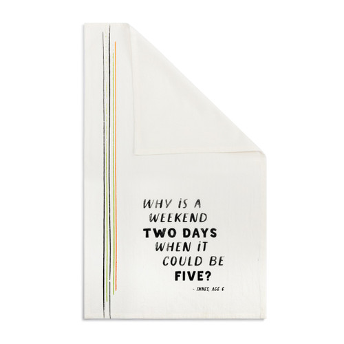 Live From Snack Time 5 Day Weekend Flour Sack Towel - 17x28in slide 