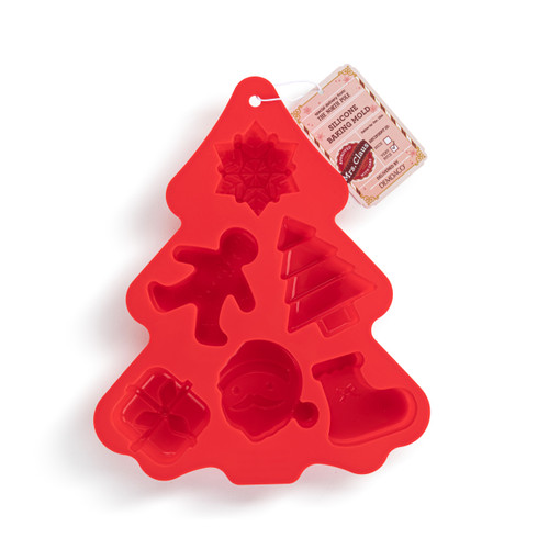 Red Tree Shaped Silicone Baking Mold slide 