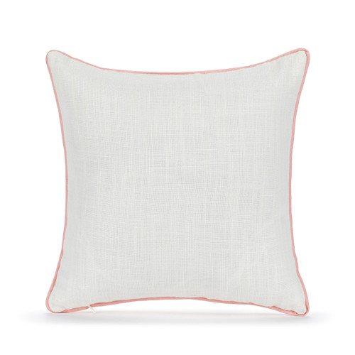 Coral Birds with Floral Accent Pillow - 15in slide 