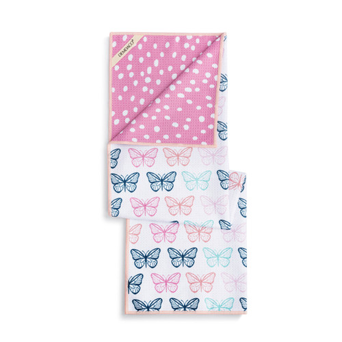 Butterflies Absorbent Reversible Towel - 18x30in slide 