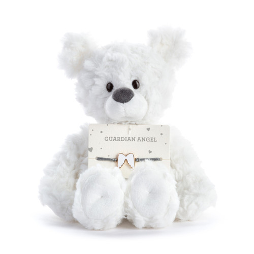 Guardian Angel White Bear - 8in slide 