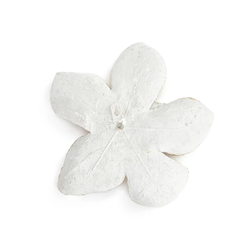 Paper Mache White Painted Wall Flower - 11in slide 