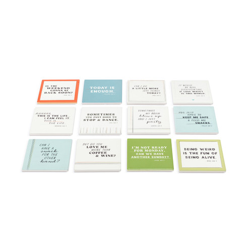 Live From Snack Time Quote Ceramic Coasters 12 Assorted - 4in slide 