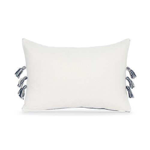 Blue with White Stripe Rectangular Accent Pillow - 18x12in slide 