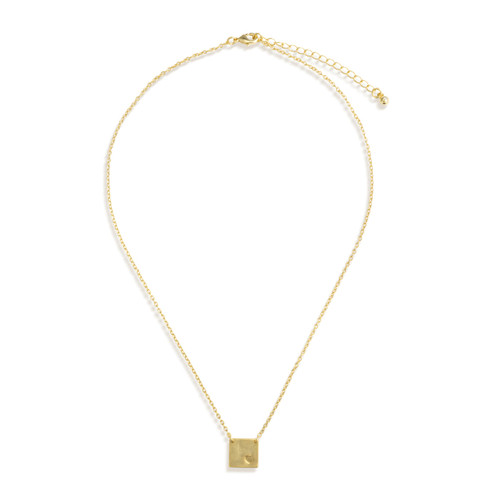 Heart Charm Gold Necklace 16in slide 