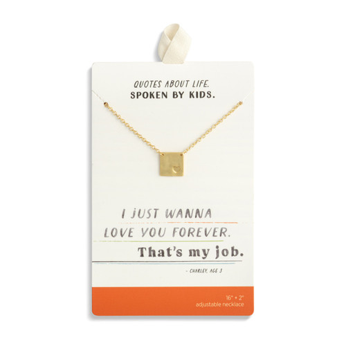 Heart Charm Gold Necklace 16in slide 