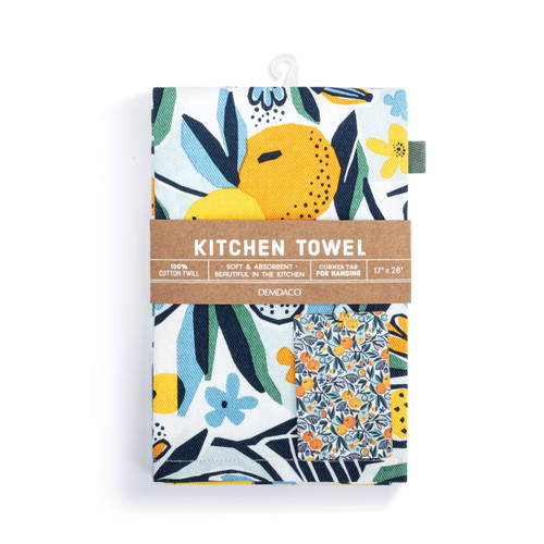 Citrus Blooms Cotton Twill Kitchen Towel - 17x28in slide 